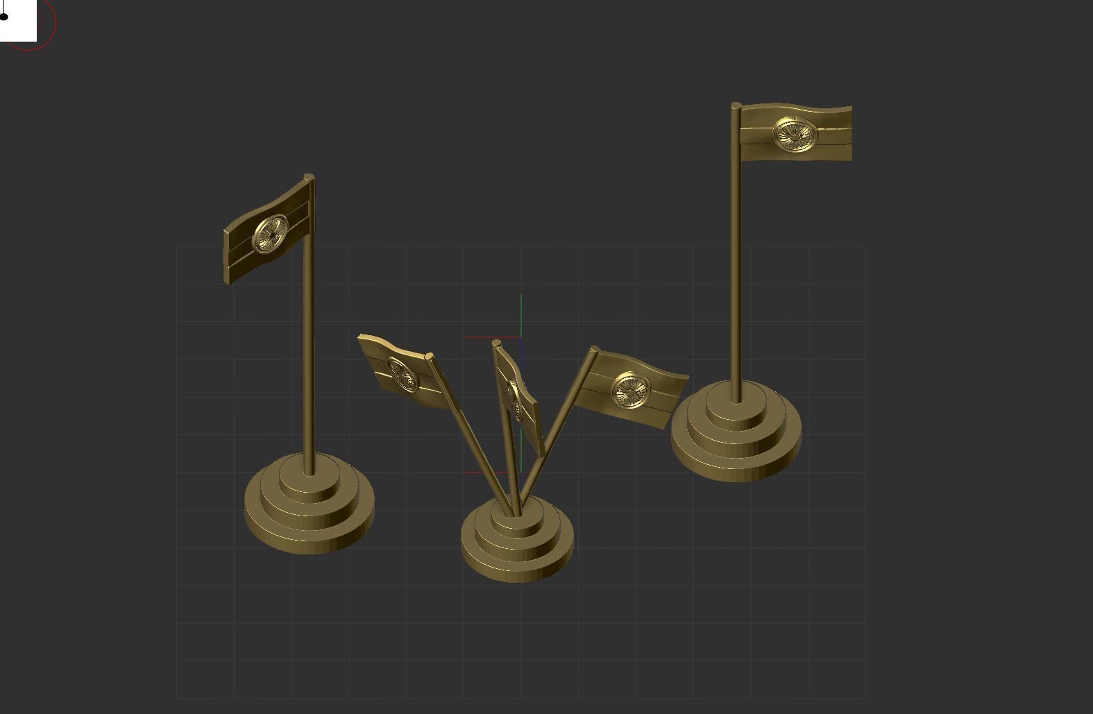 India Flag 3D print model_13