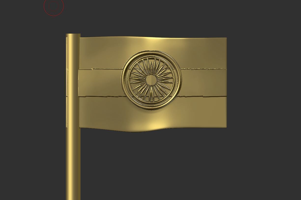 India Flag 3D print model_19