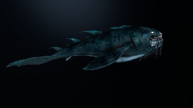 Monster fish Low-poly 3D model
