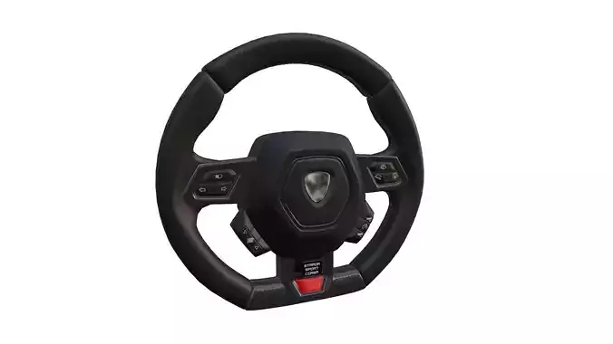 Steering Wheel Low-poly 3D model