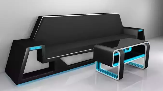 Sci Fi Sofa and Table