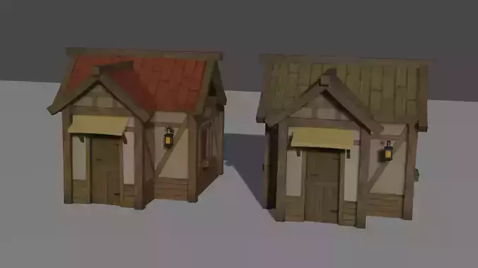 Medieval wooden hut