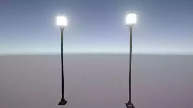 Streetlight 2 Variants - Hiking Trail Light - Unity Ready