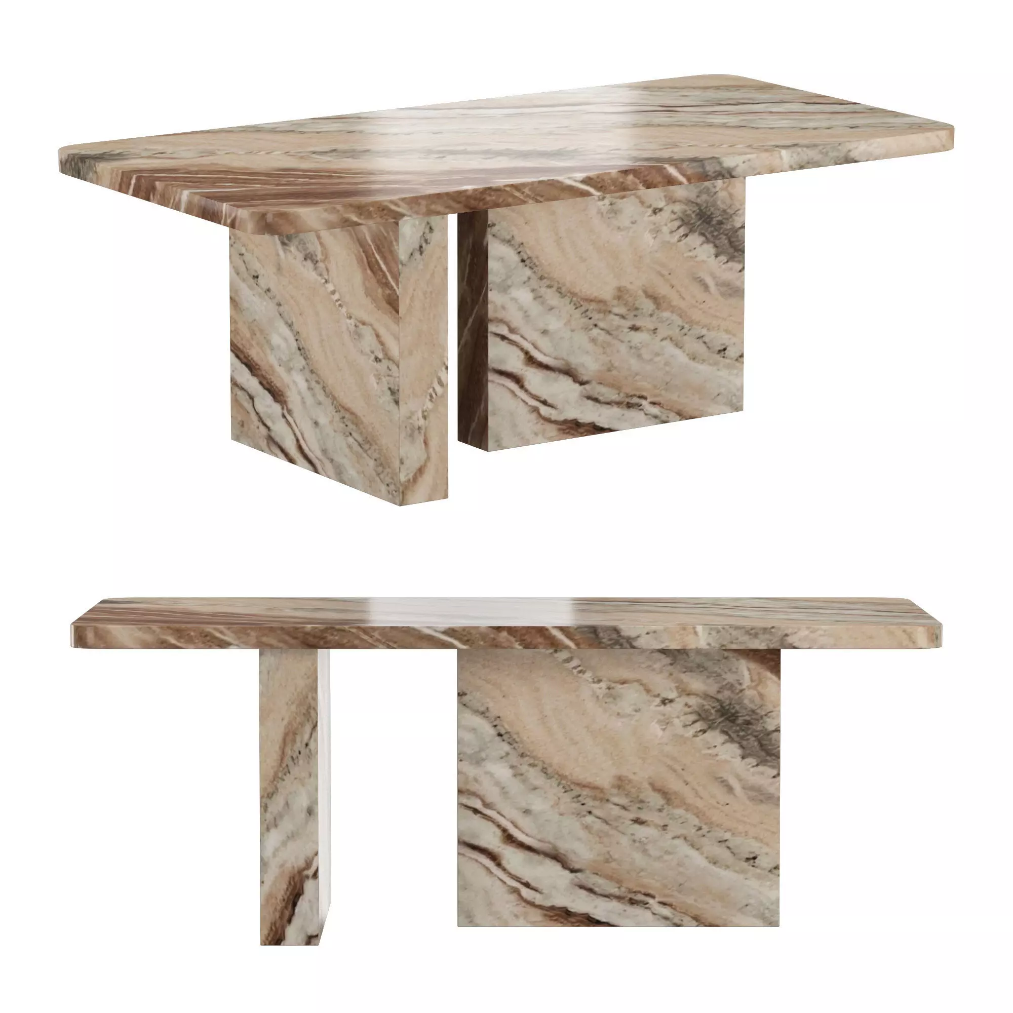 LIVELLA MARBLE COFFEE TABLE 3D model_0