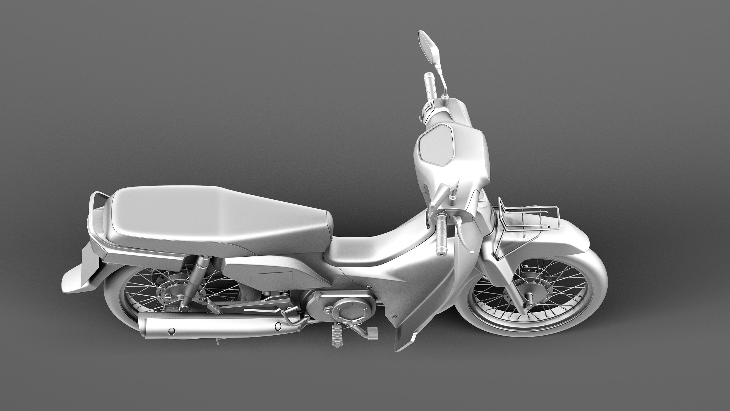 Honda Super Cub 2013 3D model_15