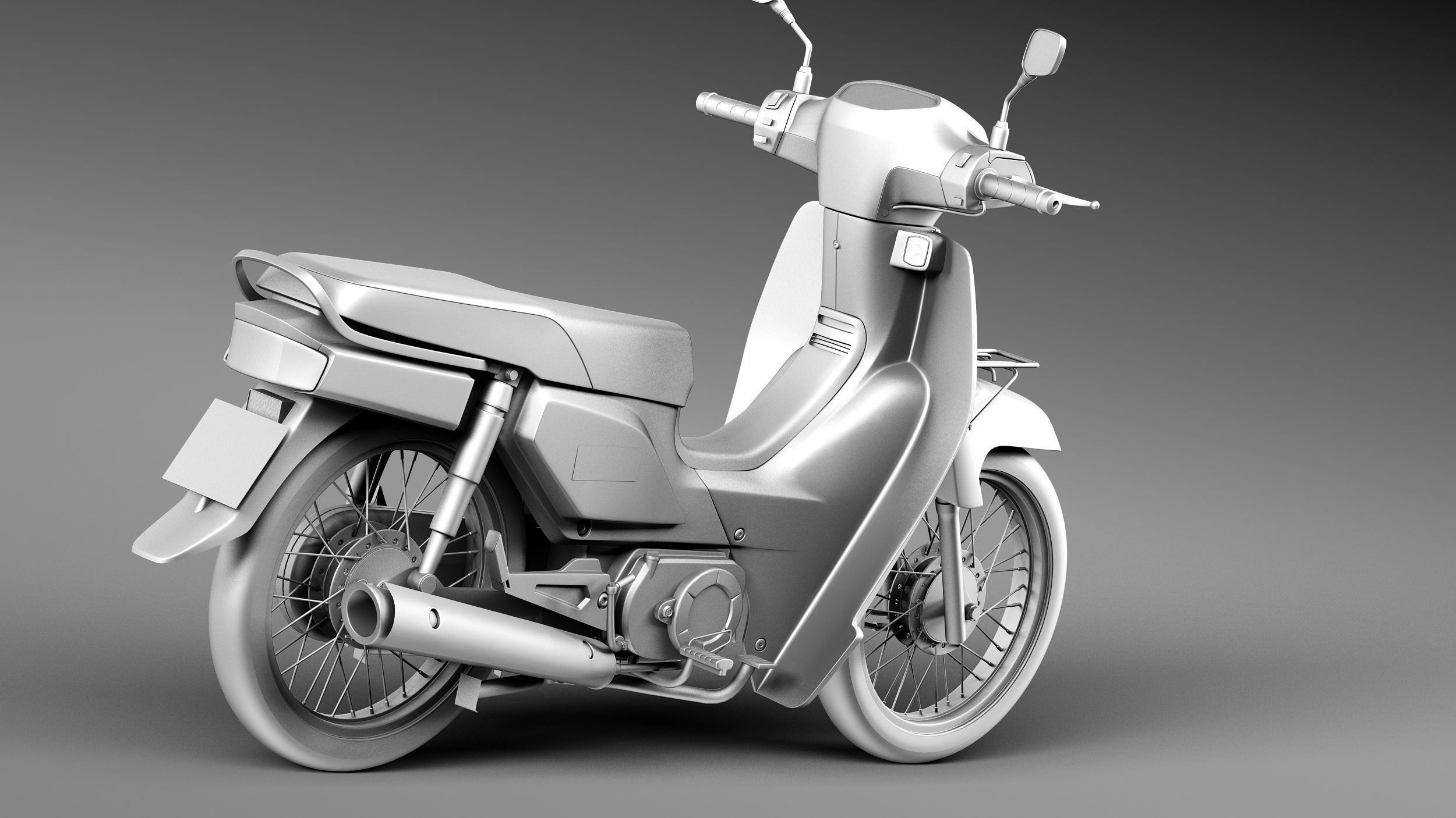 Honda Super Cub 2013 3D model_12