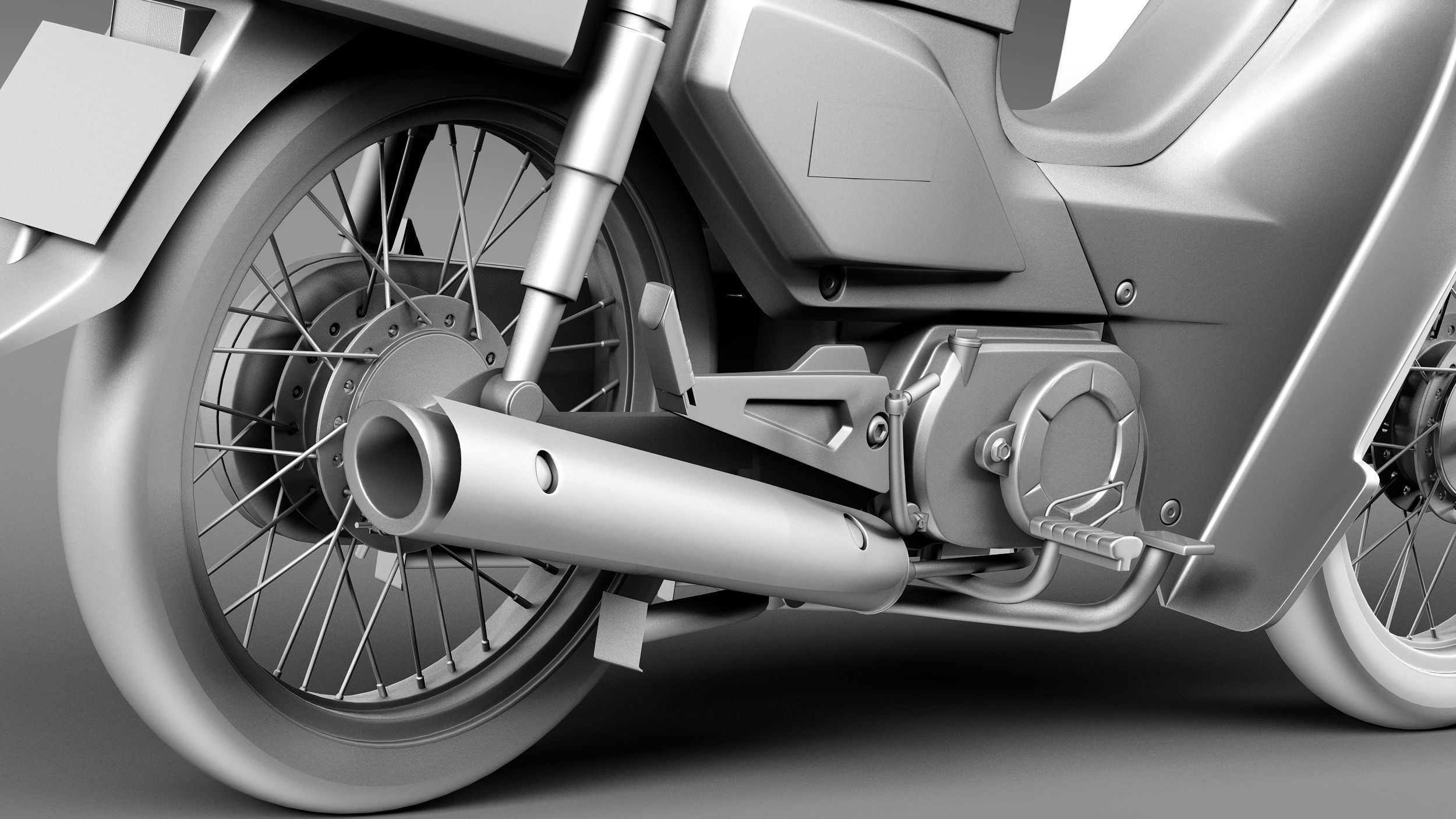 Honda Super Cub 2013 3D model_14