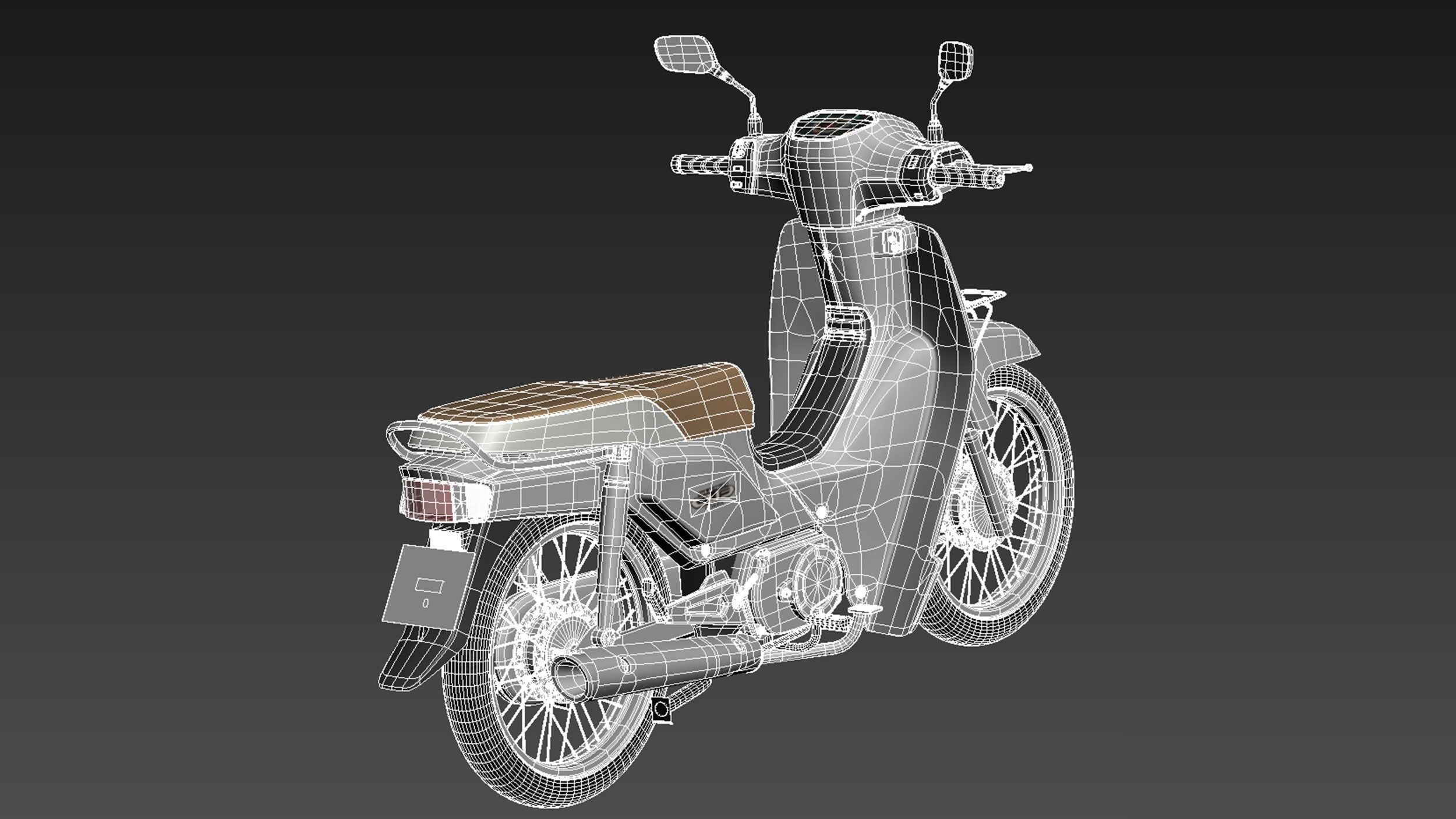 Honda Super Cub 2013 3D model_17