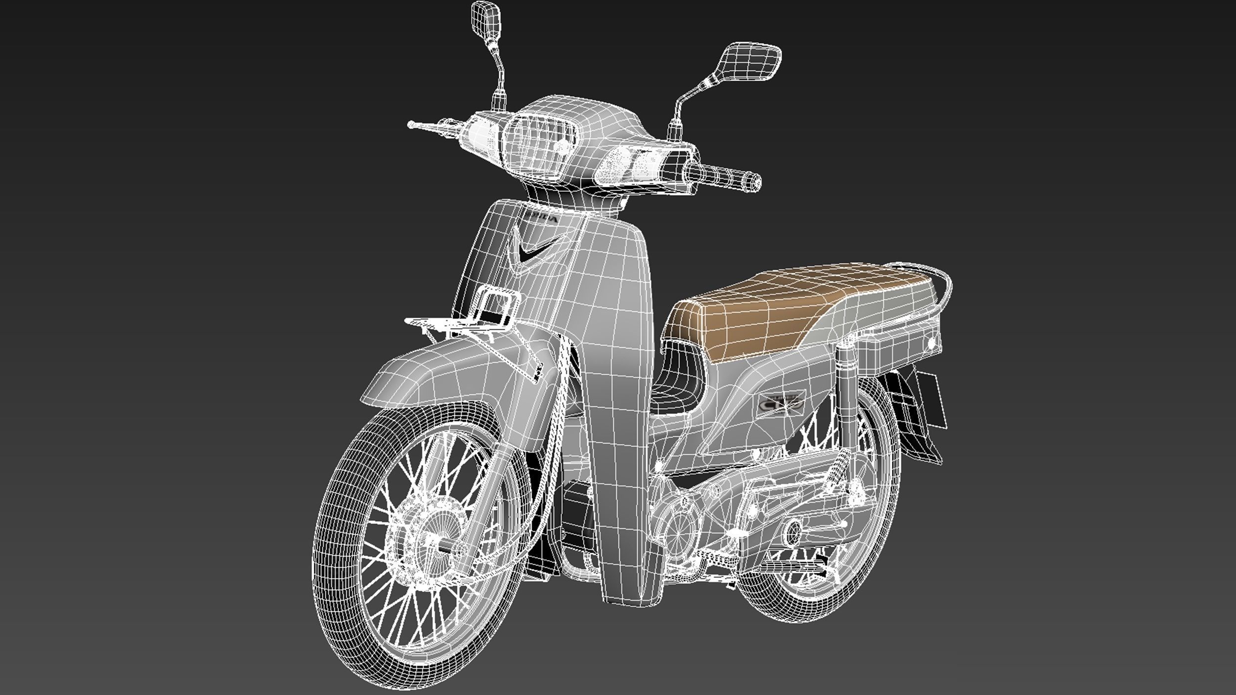 Honda Super Cub 2013 3D model_16