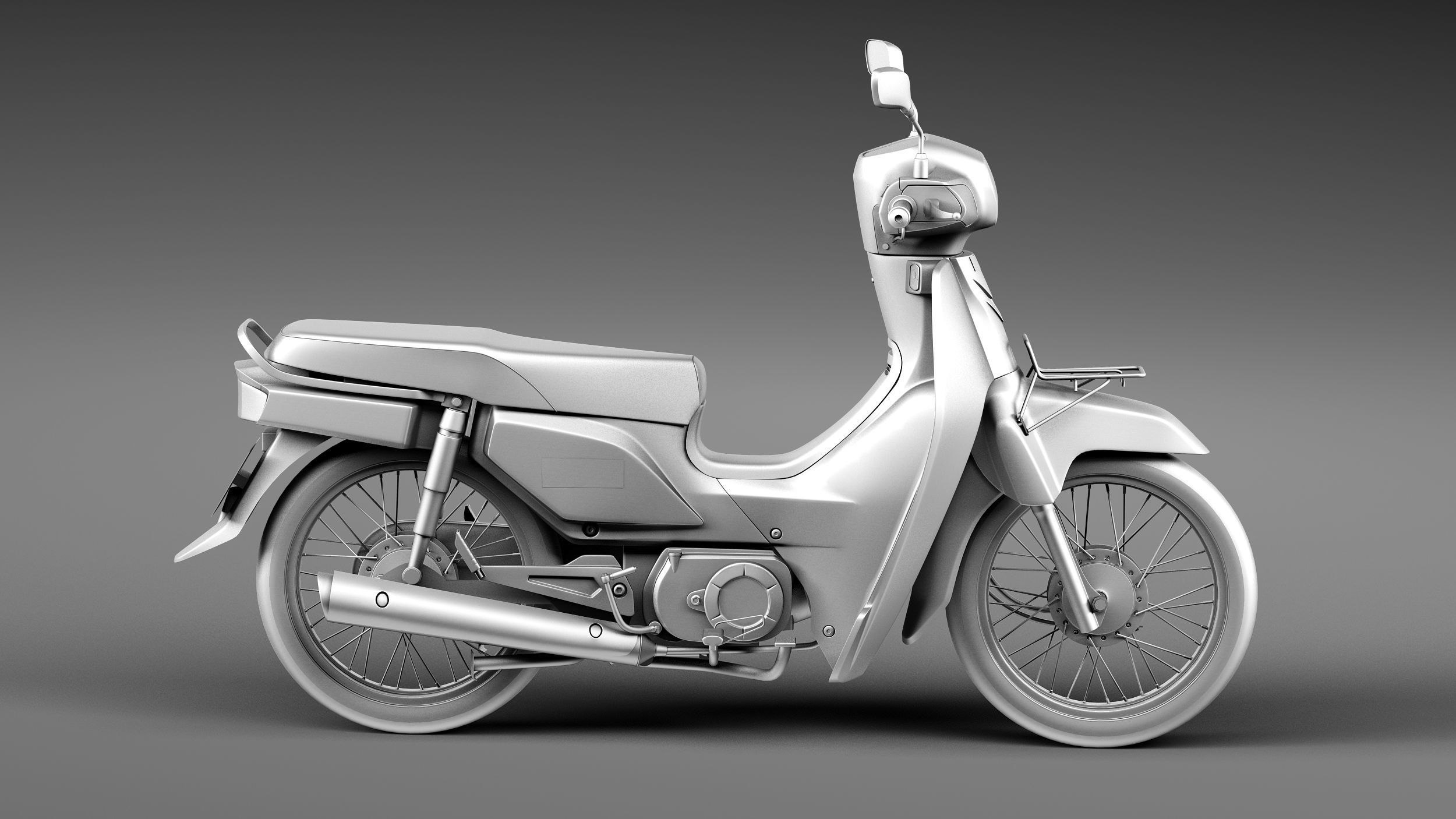 Honda Super Cub 2013 3D model_11