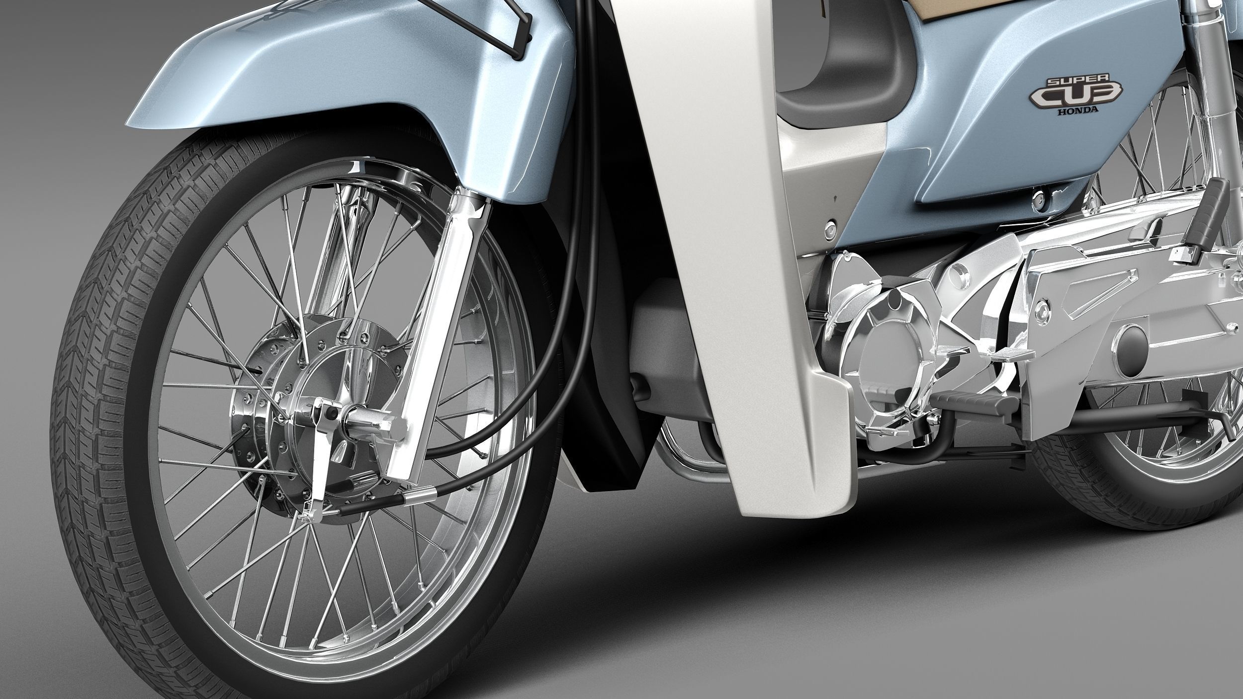 Honda Super Cub 2013 3D model_2