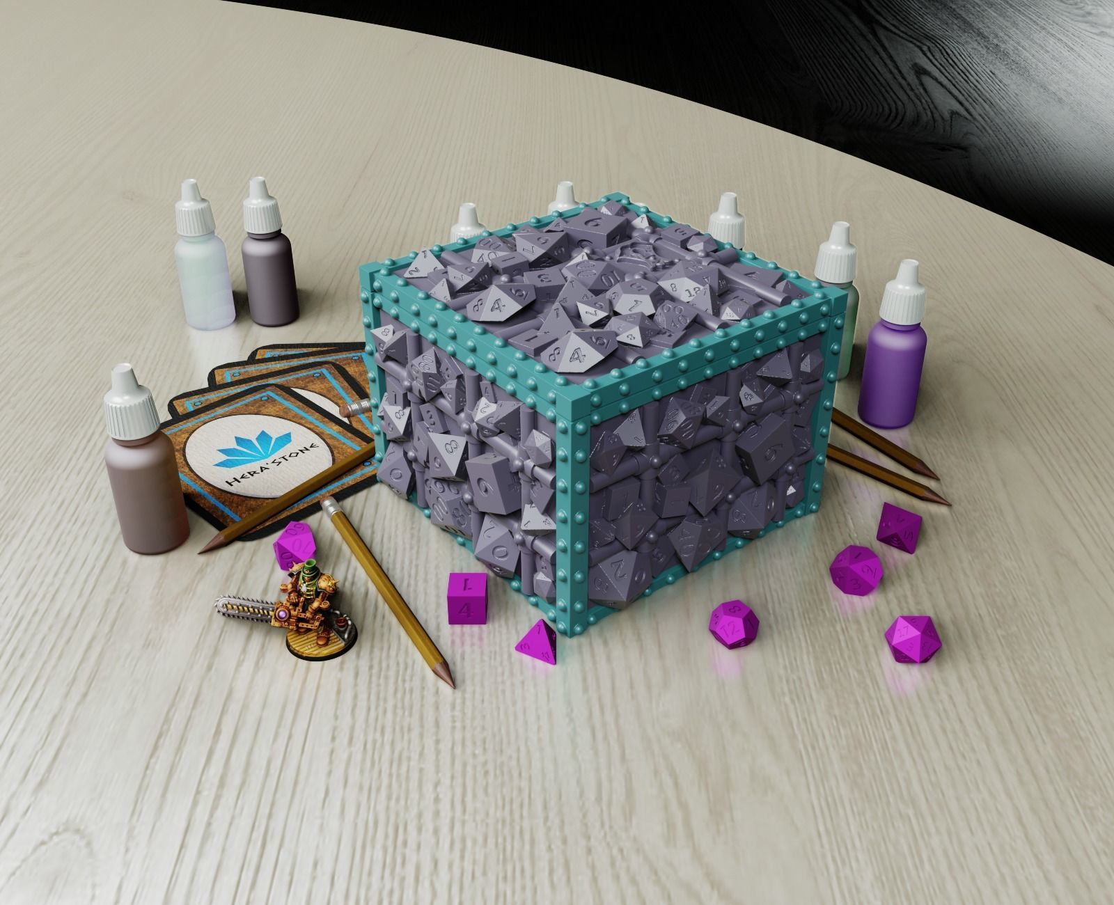 Dice prison organizer 3D print model_1
