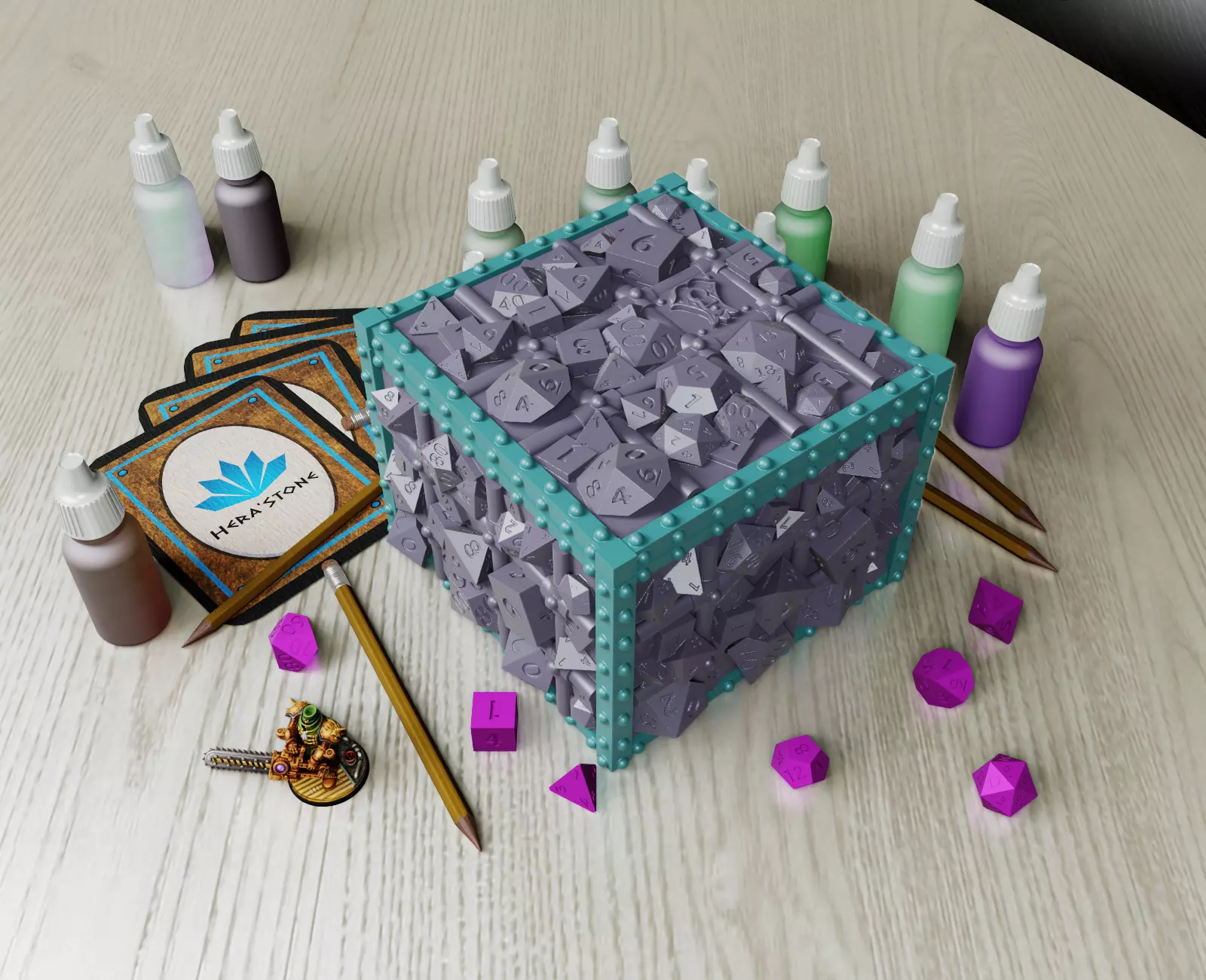 Dice prison organizer 3D print model_0