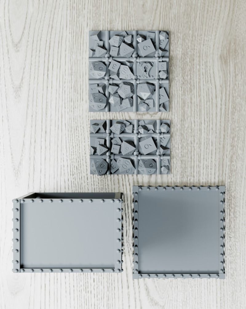 Dice prison organizer 3D print model_2