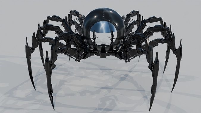 Robot Spider Low-poly 3D model