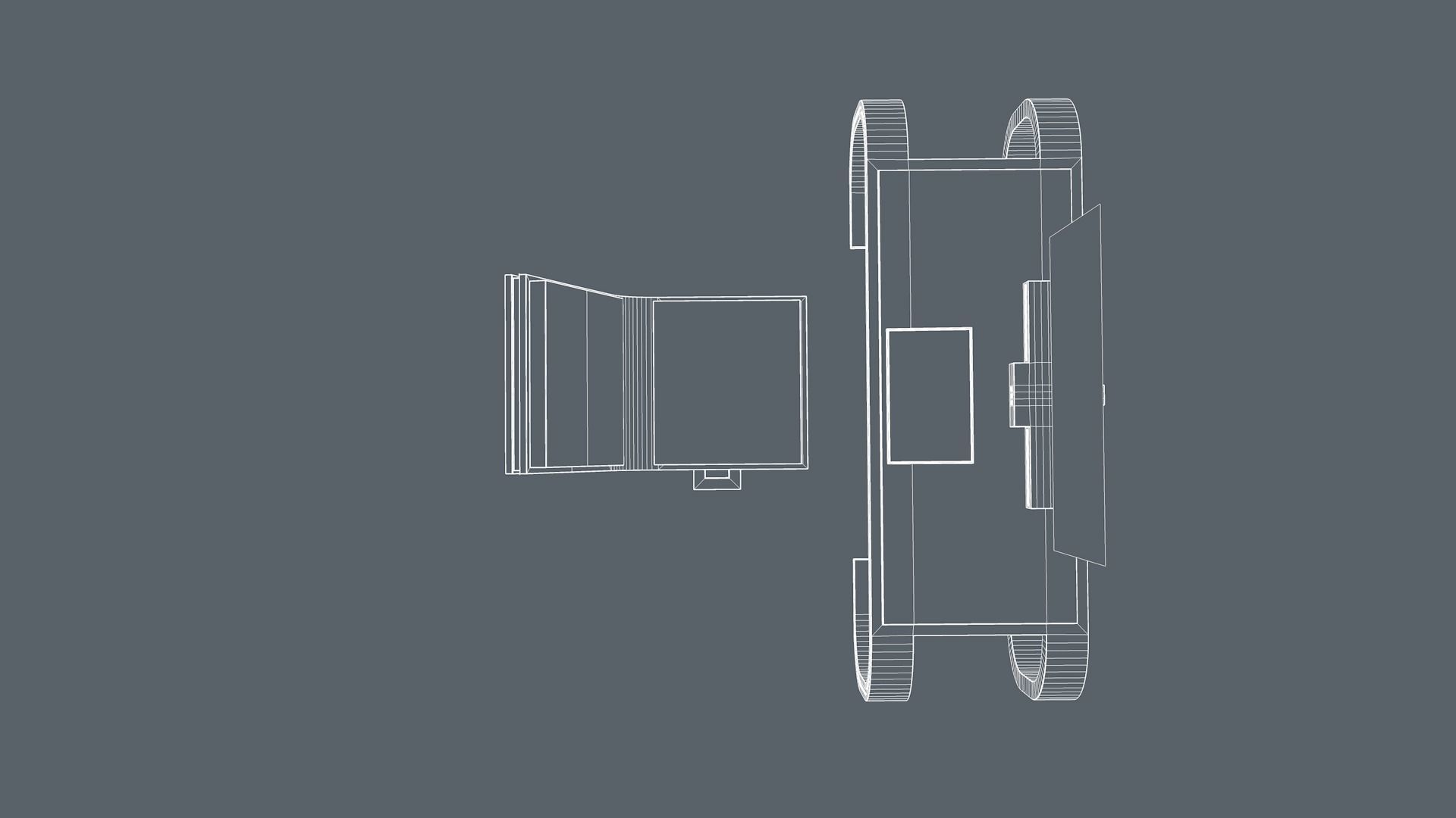 Sci Fi Table And Chair 3D model_12