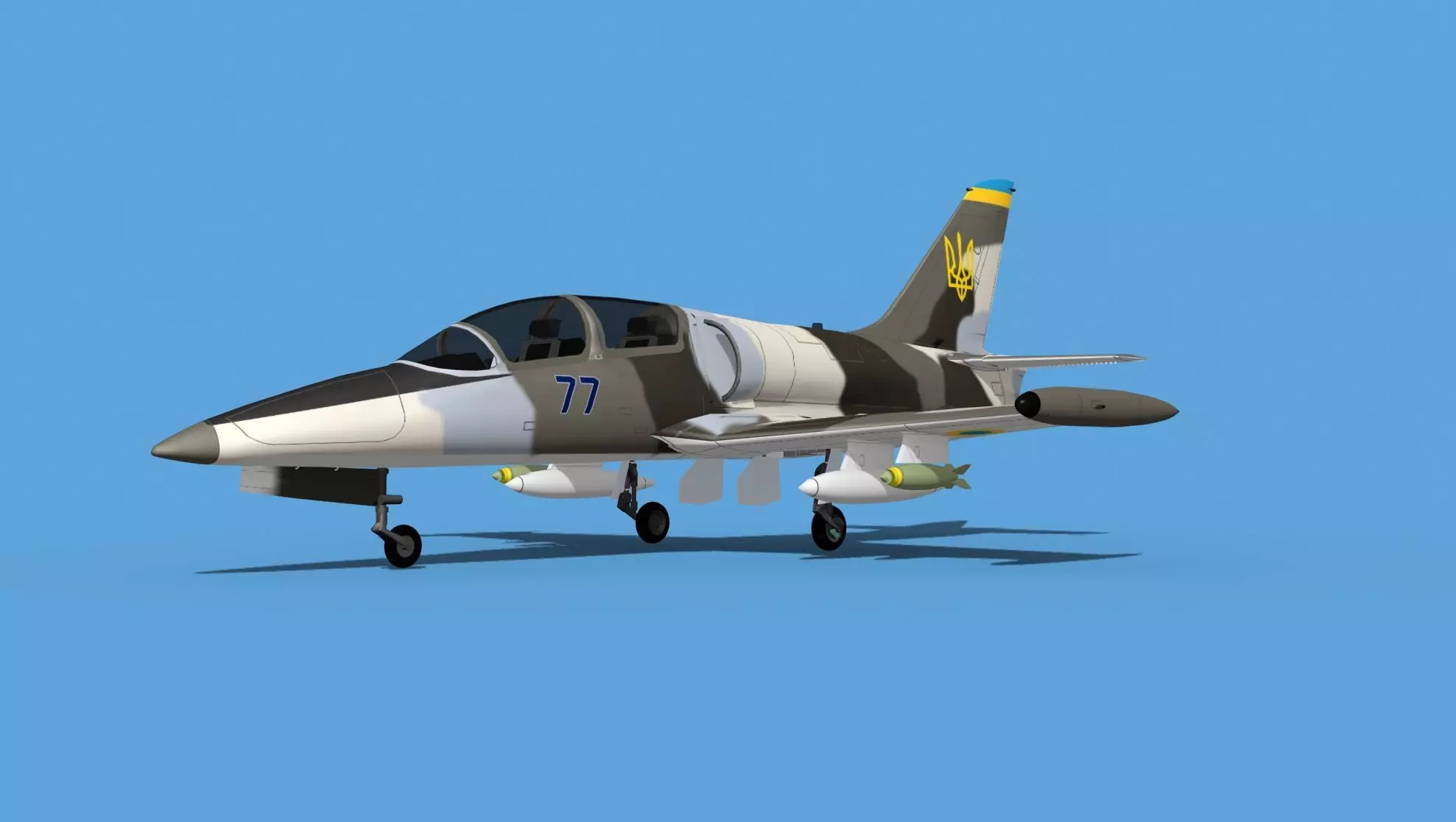 Aero Vodochody L-39C Albatross Ukraine 1 3D model