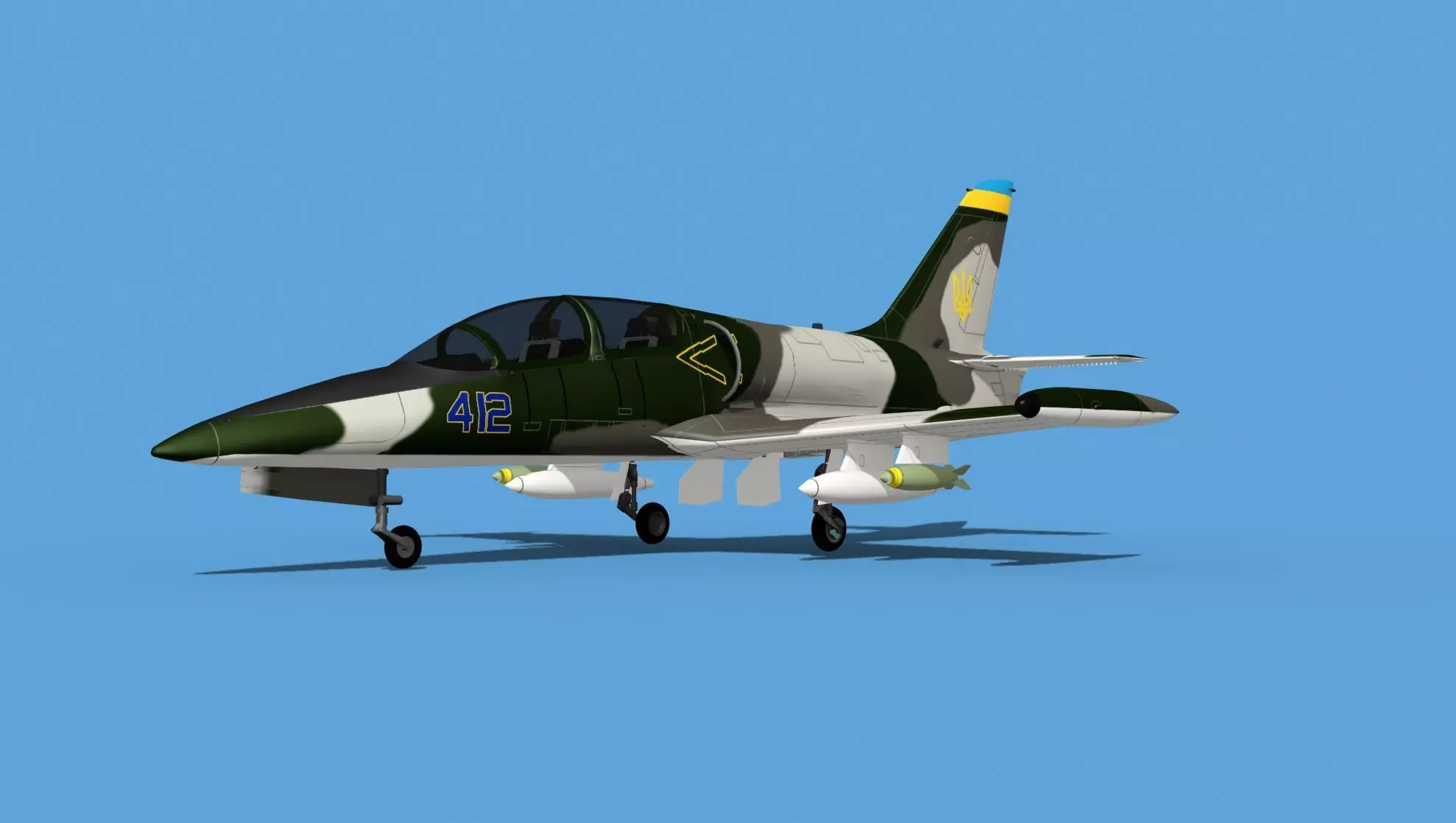 Aero Vodochody L-39C Albatross Ukraine 2 3D model