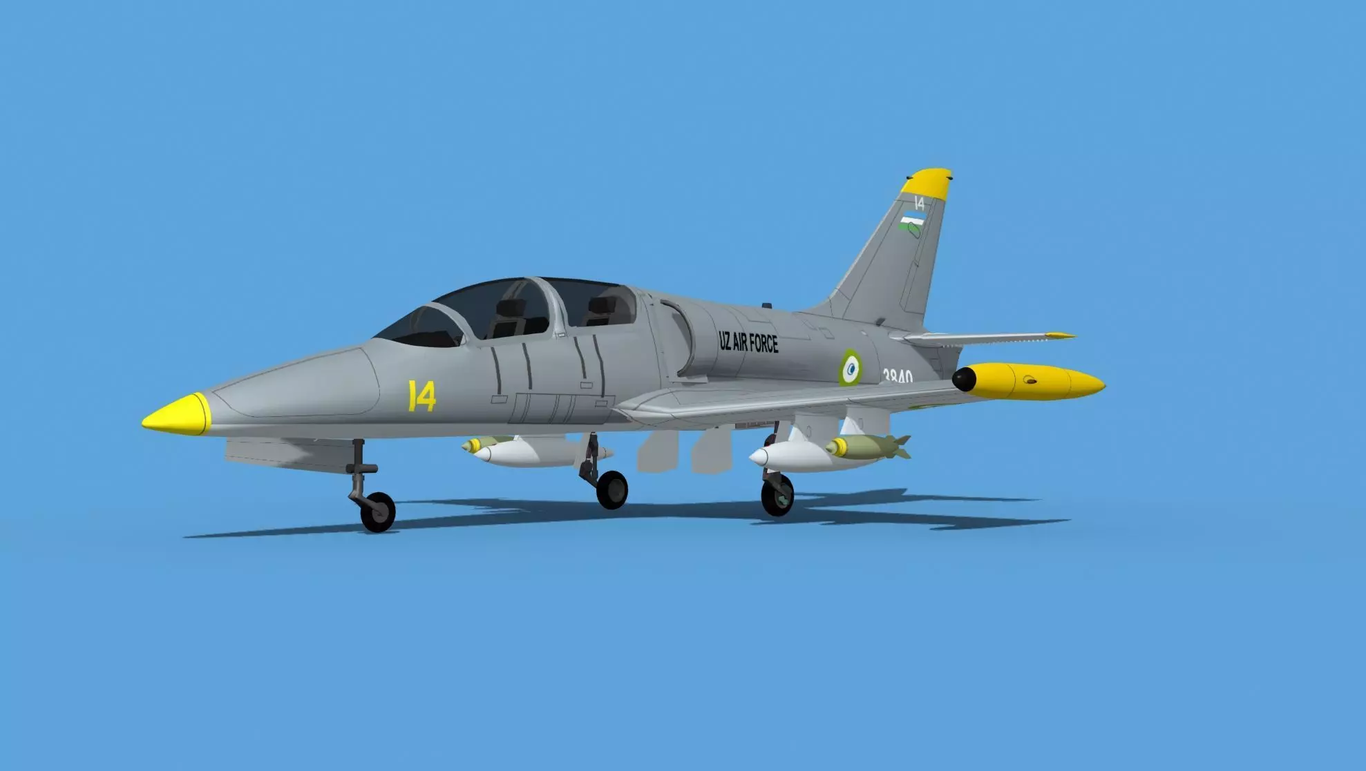 Aero Vodochody L-39C Albatross Uzbekistan 3D model
