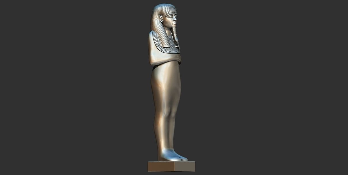 golden Ushabti statue tutankhamun 3d printable model 3D print model_7