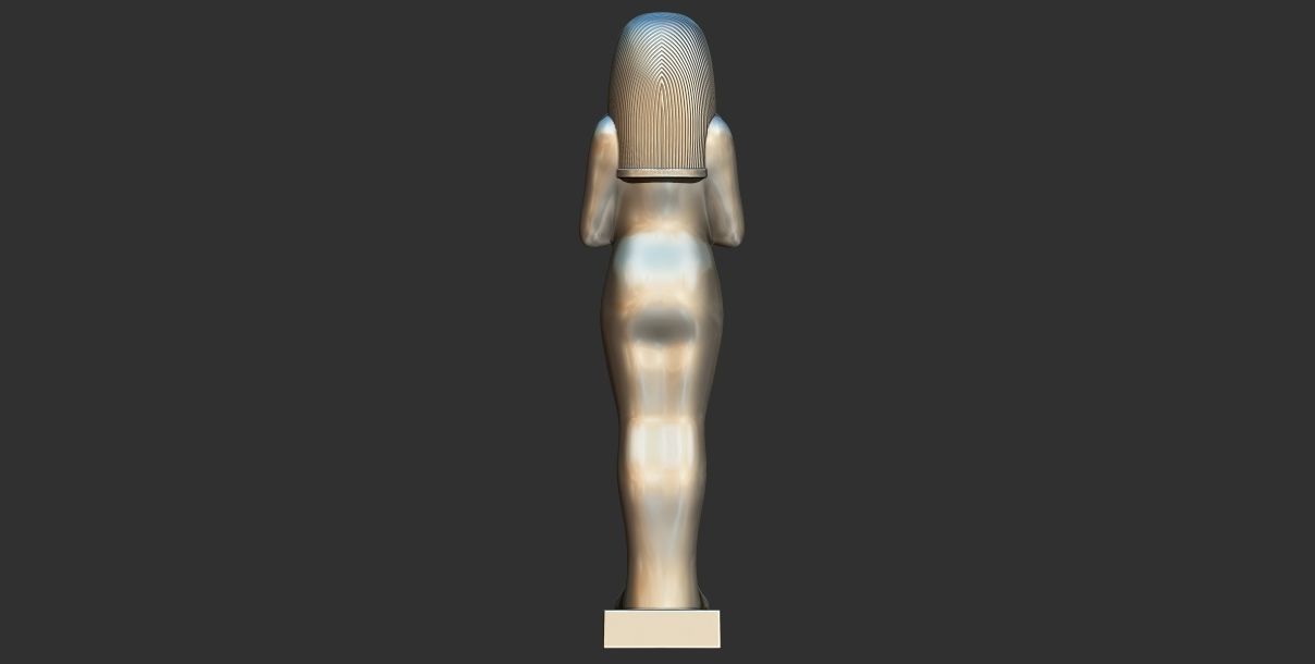 golden Ushabti statue tutankhamun 3d printable model 3D print model_4