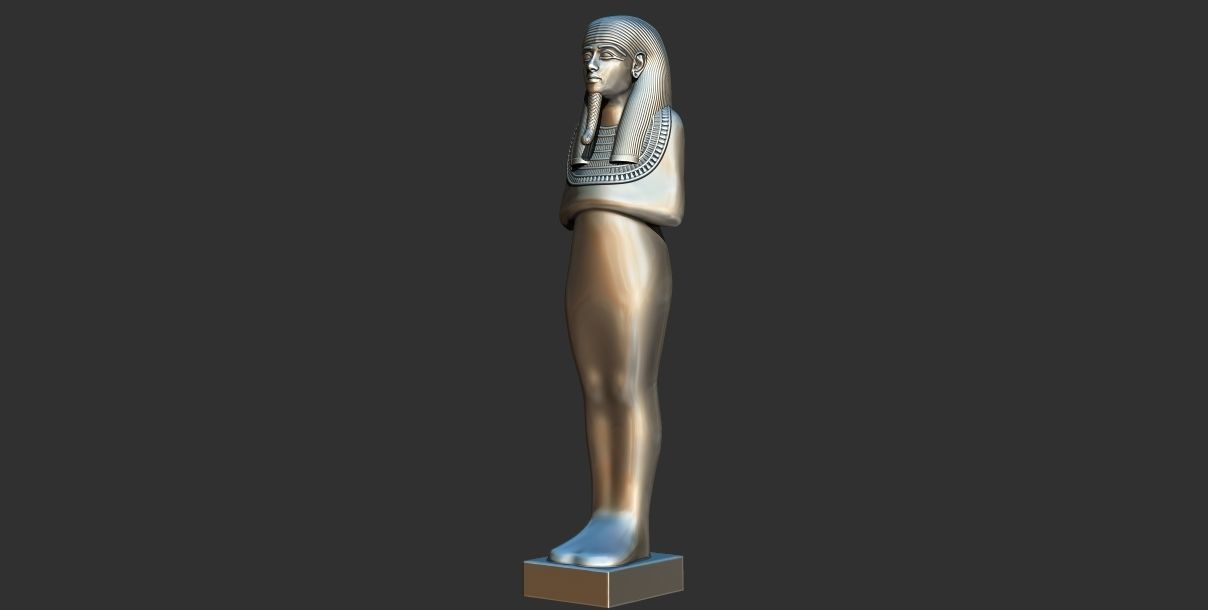 golden Ushabti statue tutankhamun 3d printable model 3D print model_2