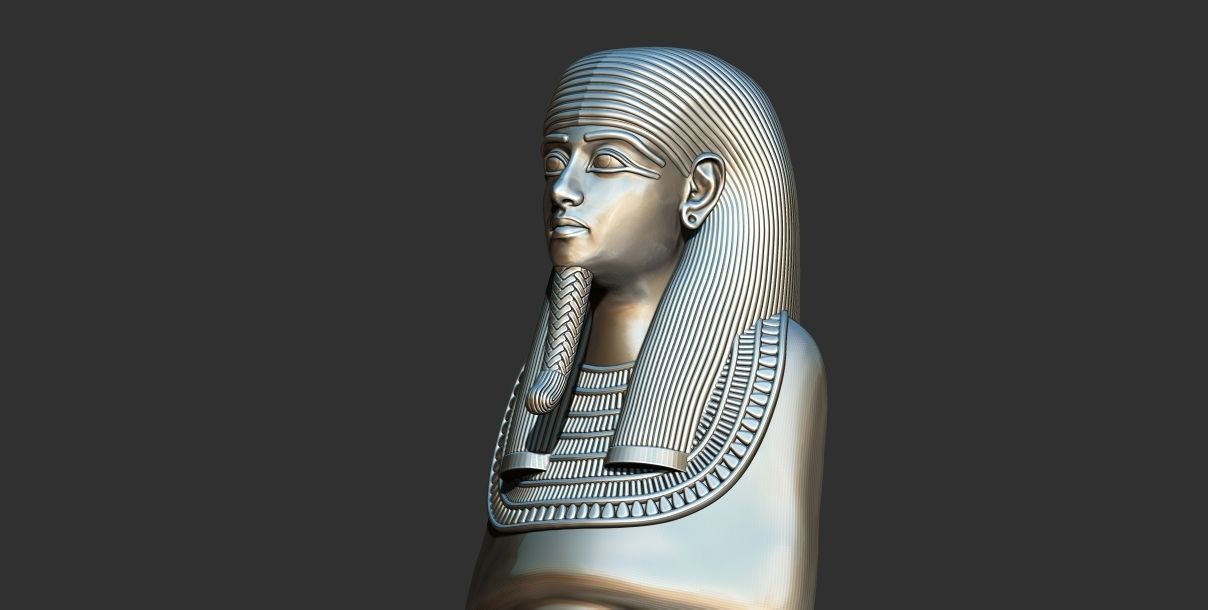 golden Ushabti statue tutankhamun 3d printable model 3D print model_3