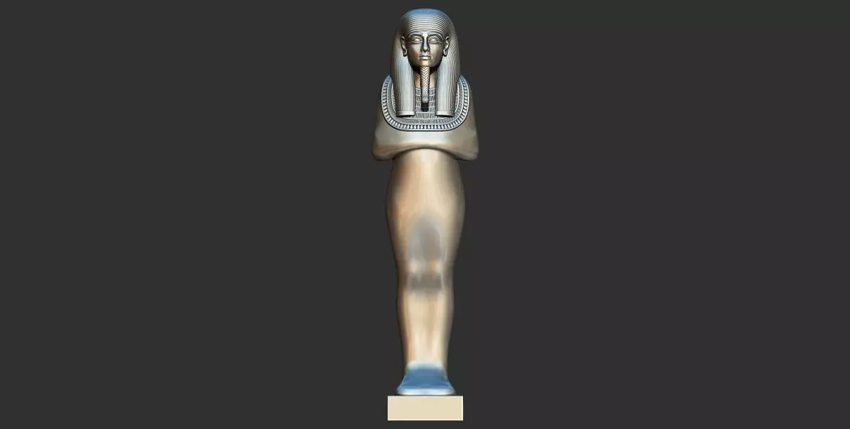 golden Ushabti statue tutankhamun 3d printable model 3D print model_0