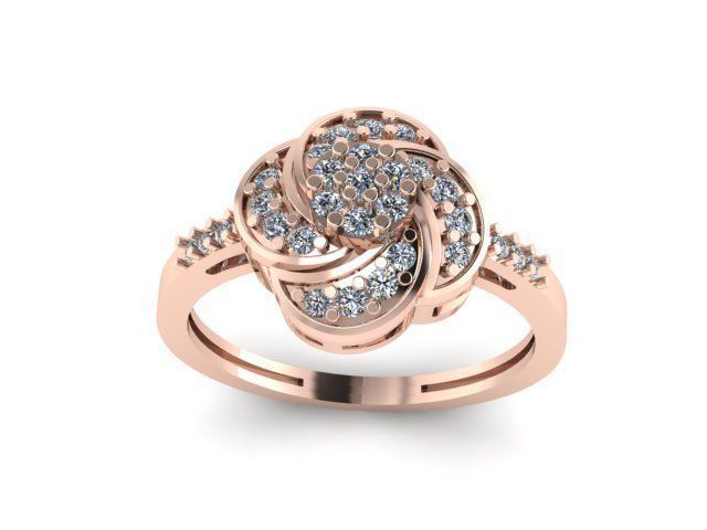 engagement ring for daimonds 3D print model_5