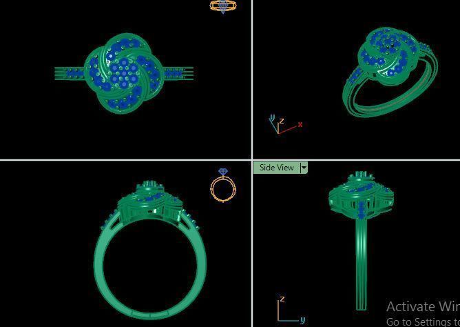 engagement ring for daimonds 3D print model_13