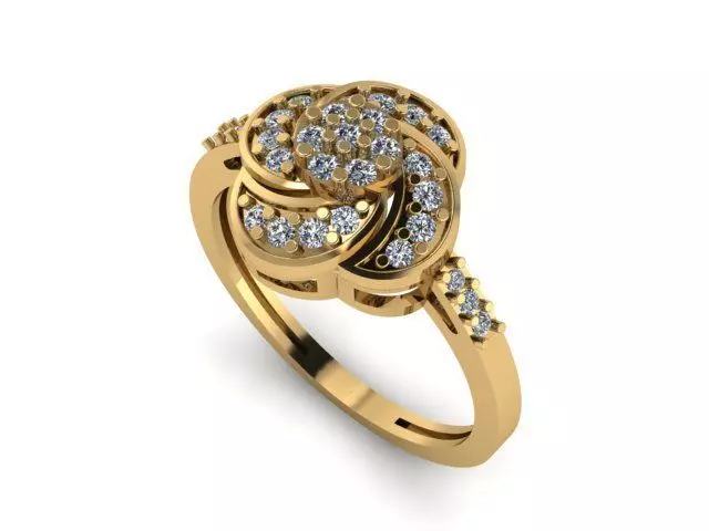 engagement ring for daimonds 3D print model_0