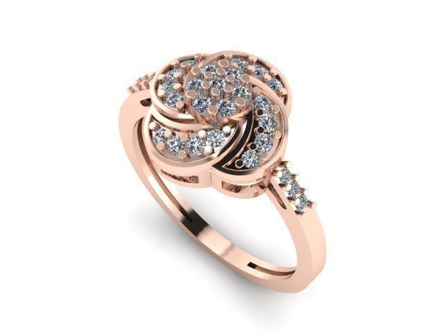 engagement ring for daimonds 3D print model_2