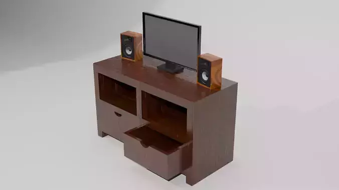 TV SET Low Poly game assets