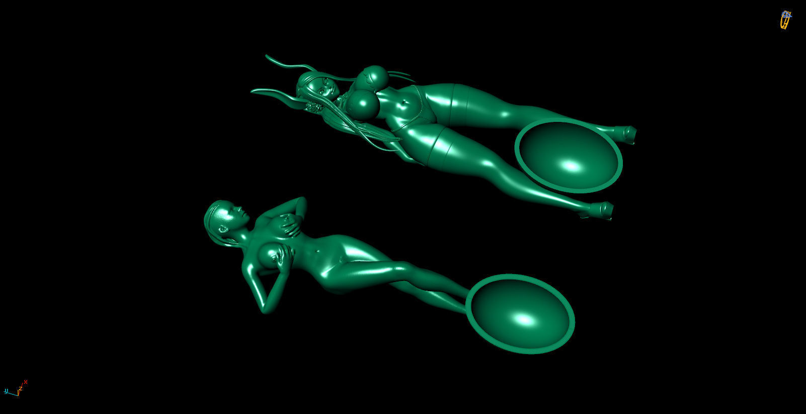 Sexy Girls spoon  3D print model_1