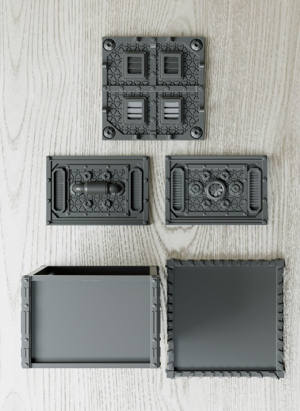 Sci-fi organizer 3D print model_2