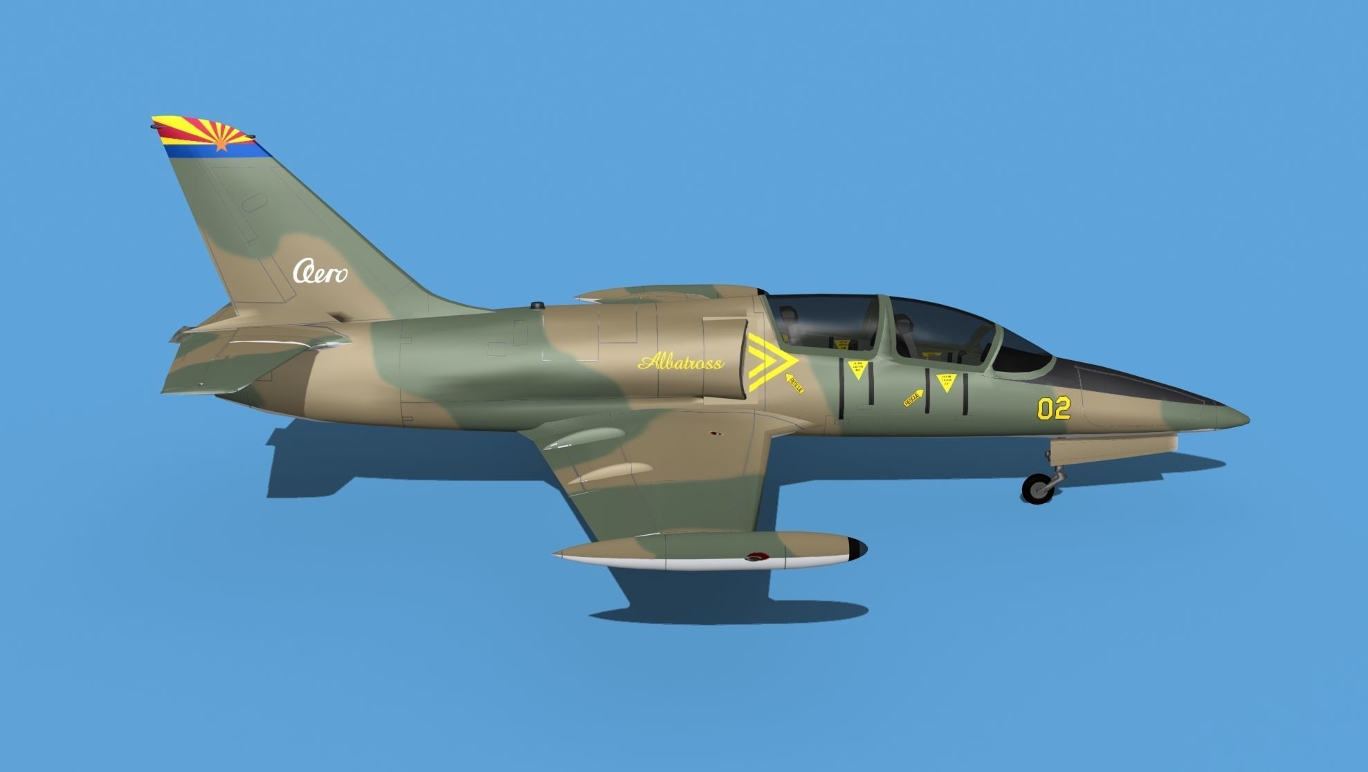 Aero Vodochody L-39C Albatross V08 3D model_4