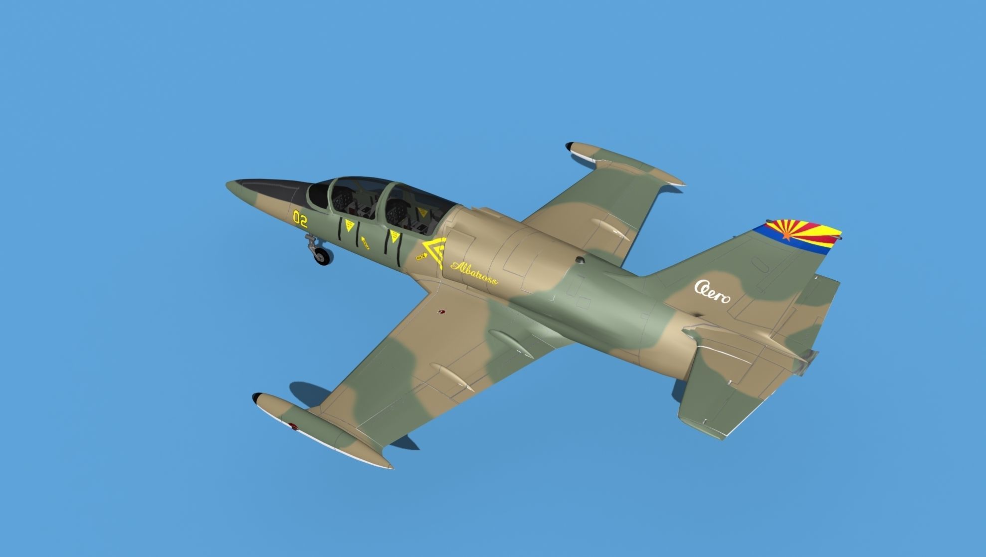 Aero Vodochody L-39C Albatross V08 3D model_8