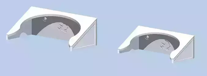 Wall brackets for two spice containers or jars 3D print model