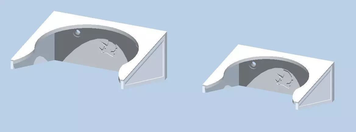 Wall brackets for two spice containers or jars 3D print model_0