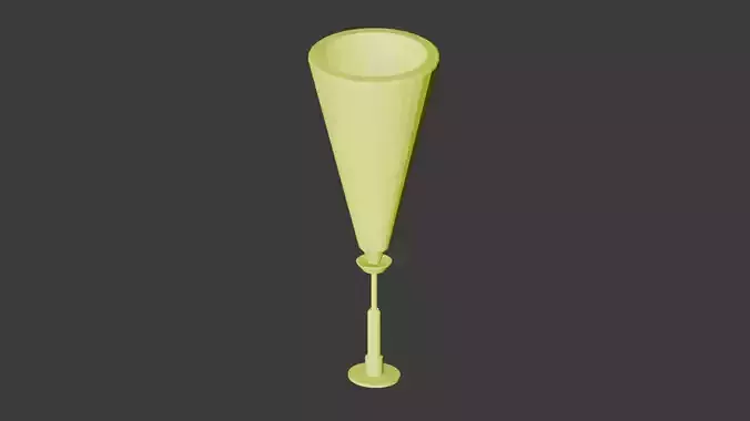 vine glass Low-poly 3D model