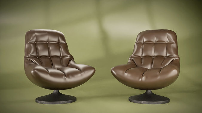 Modern Sofa 3D Model with Realistic Materials Low-poly 3D model