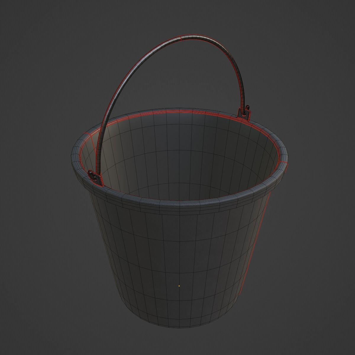 Industrial Plastic Bucket B 01 3D model_7