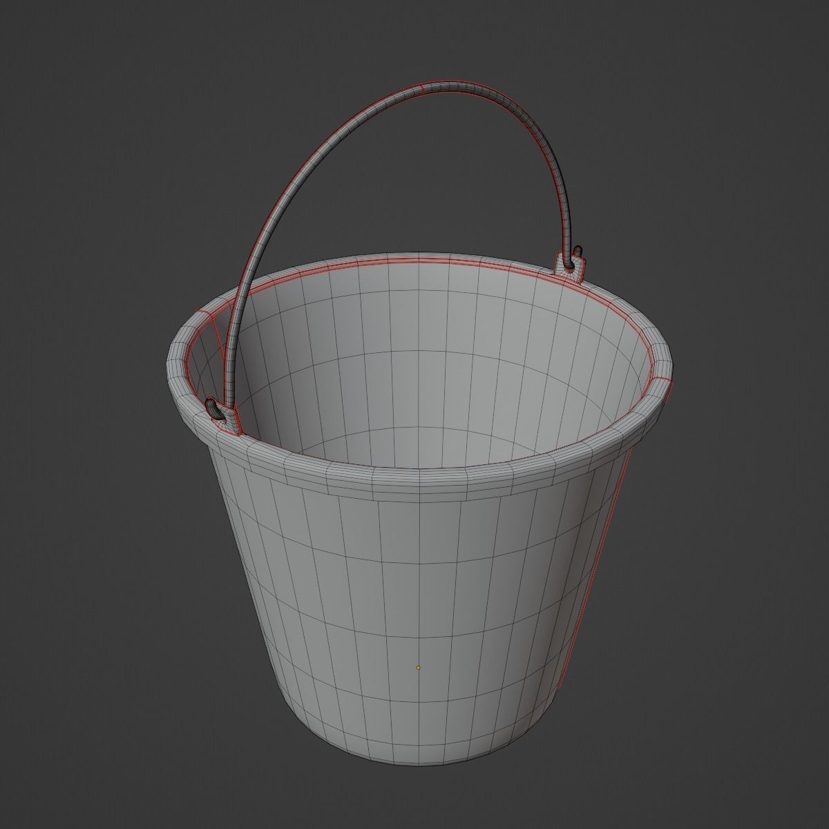 Industrial Plastic Bucket B 01 3D model_9