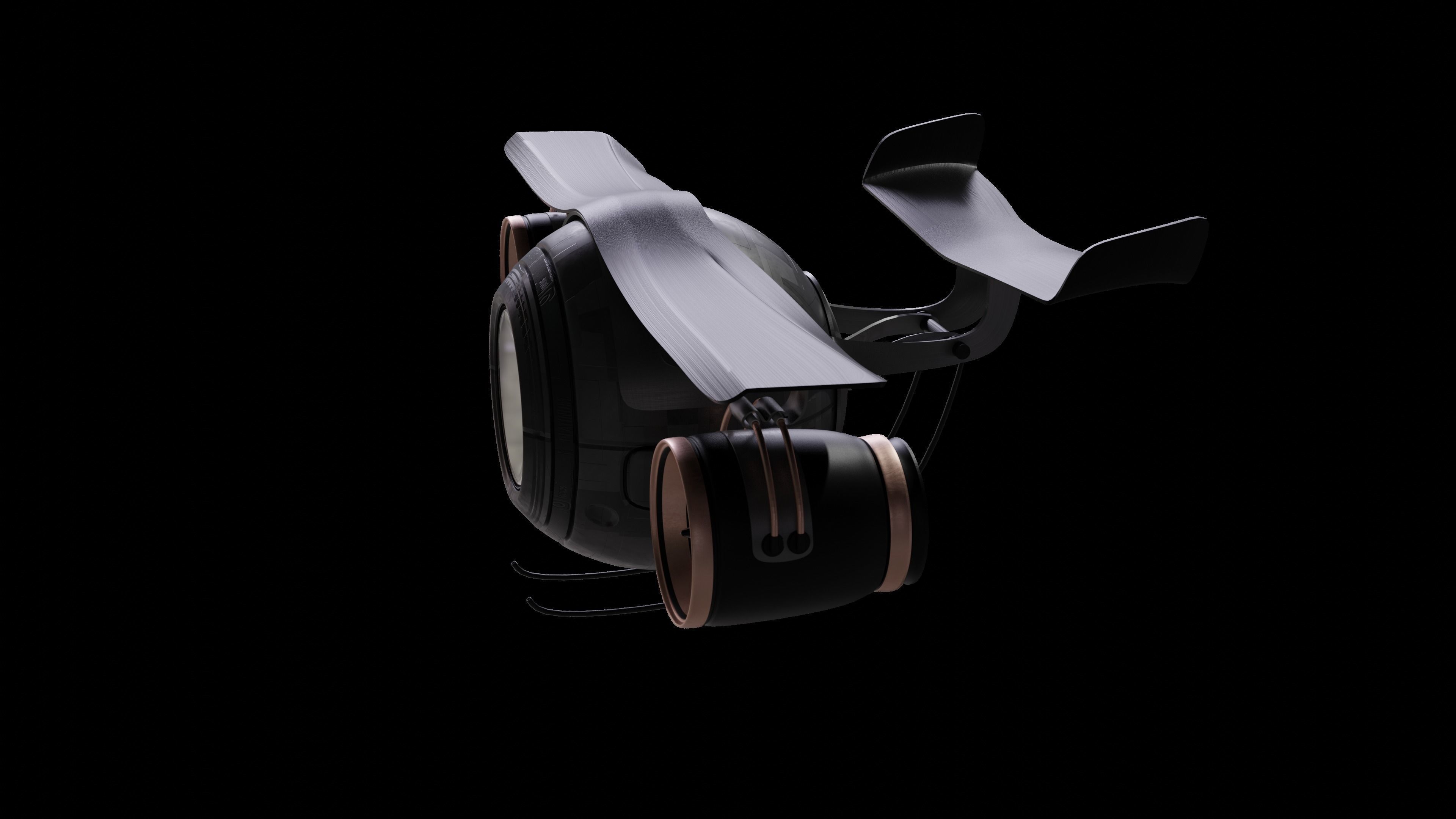 Sci-fi Camera Drone Free 3D model_3