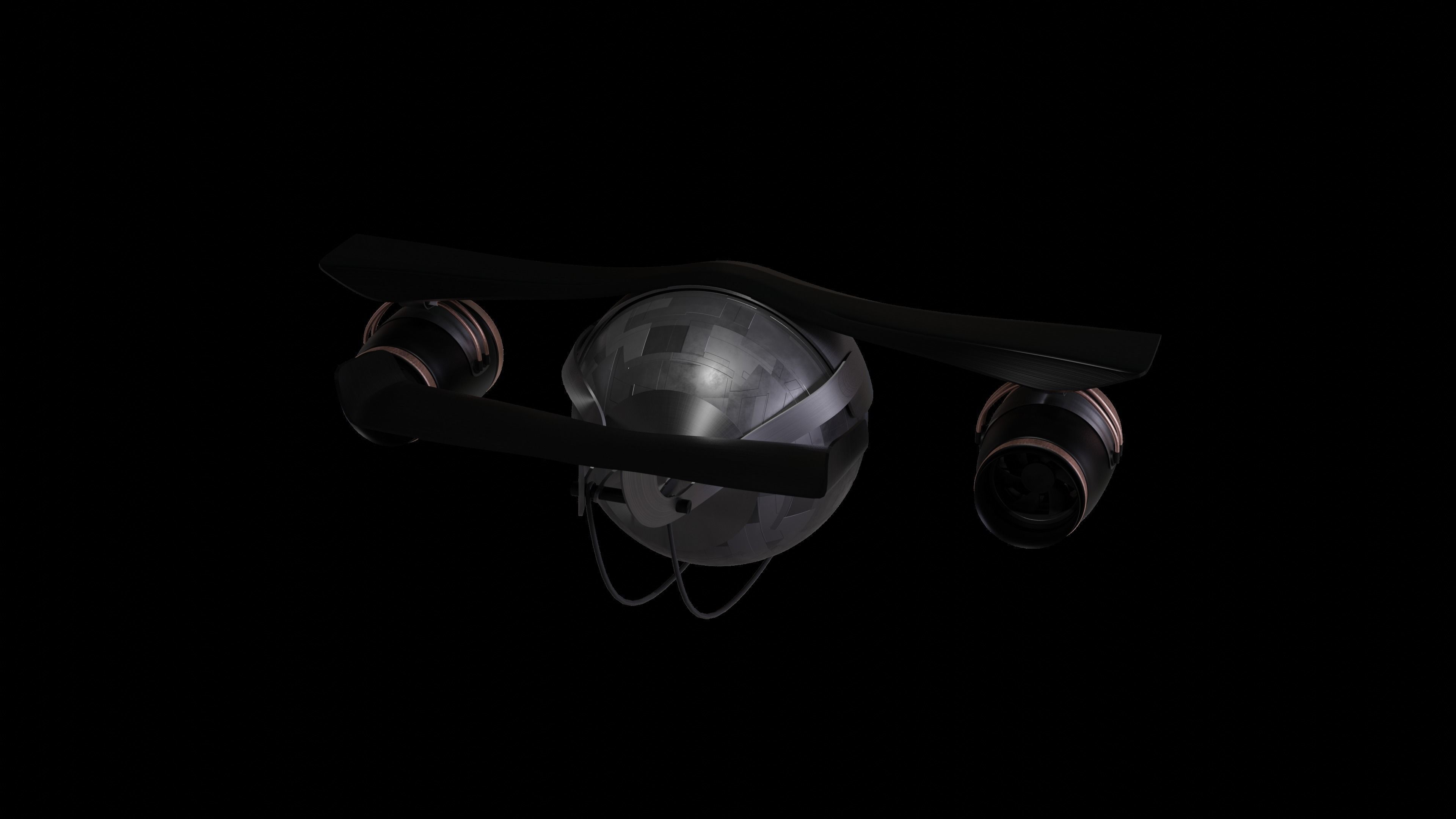 Sci-fi Camera Drone Free 3D model_7