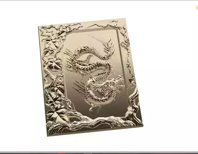 DRAGONE PENDENT with frame final fix 3D print model