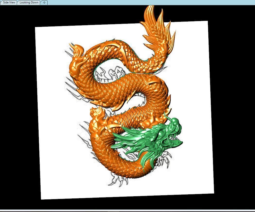 DRAGONE PENDENT with frame final fix 3D print model_2