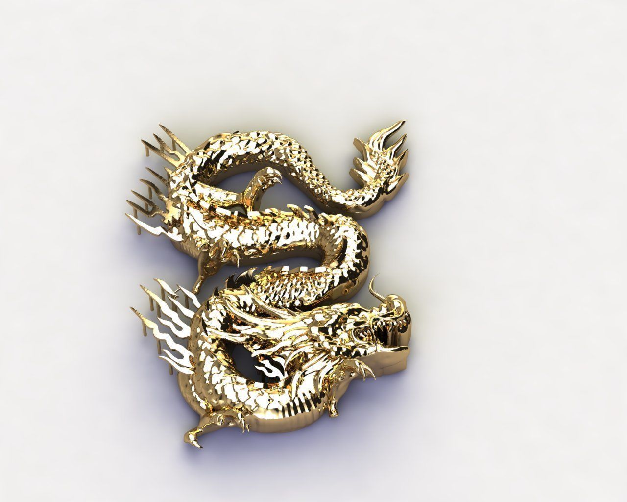 DRAGONE PENDENT with frame final fix 3D print model_13