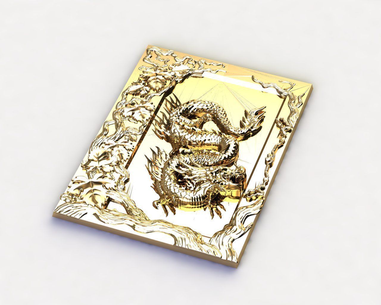 DRAGONE PENDENT with frame final fix 3D print model_16