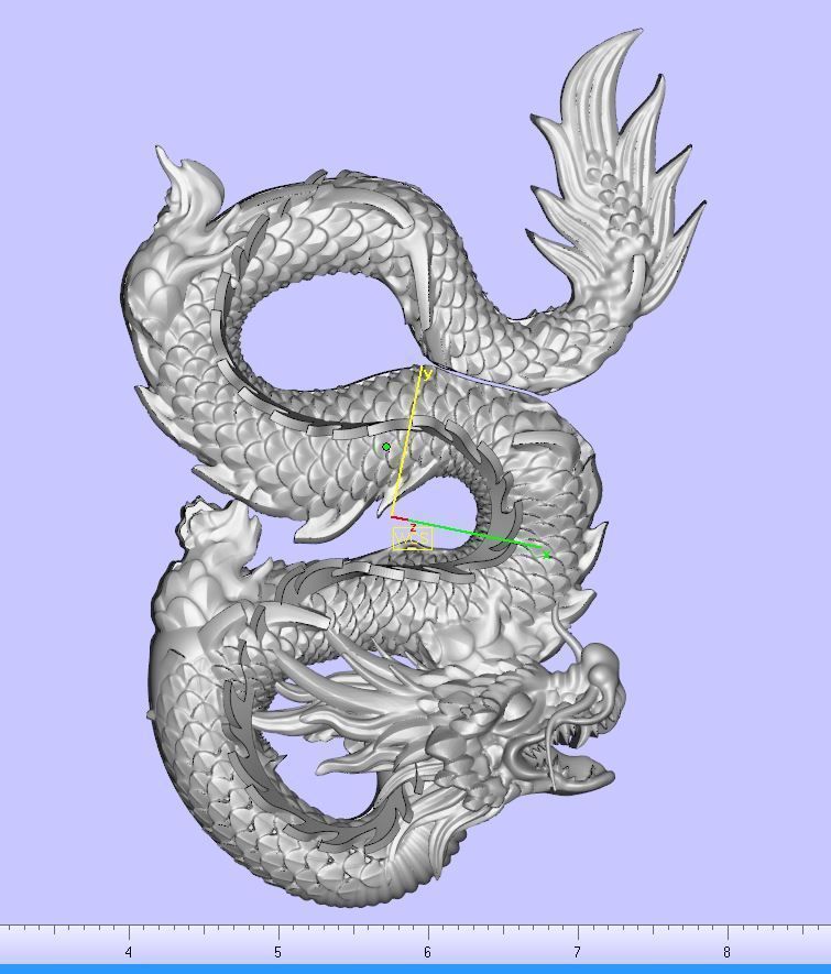 DRAGONE PENDENT with frame final fix 3D print model_4